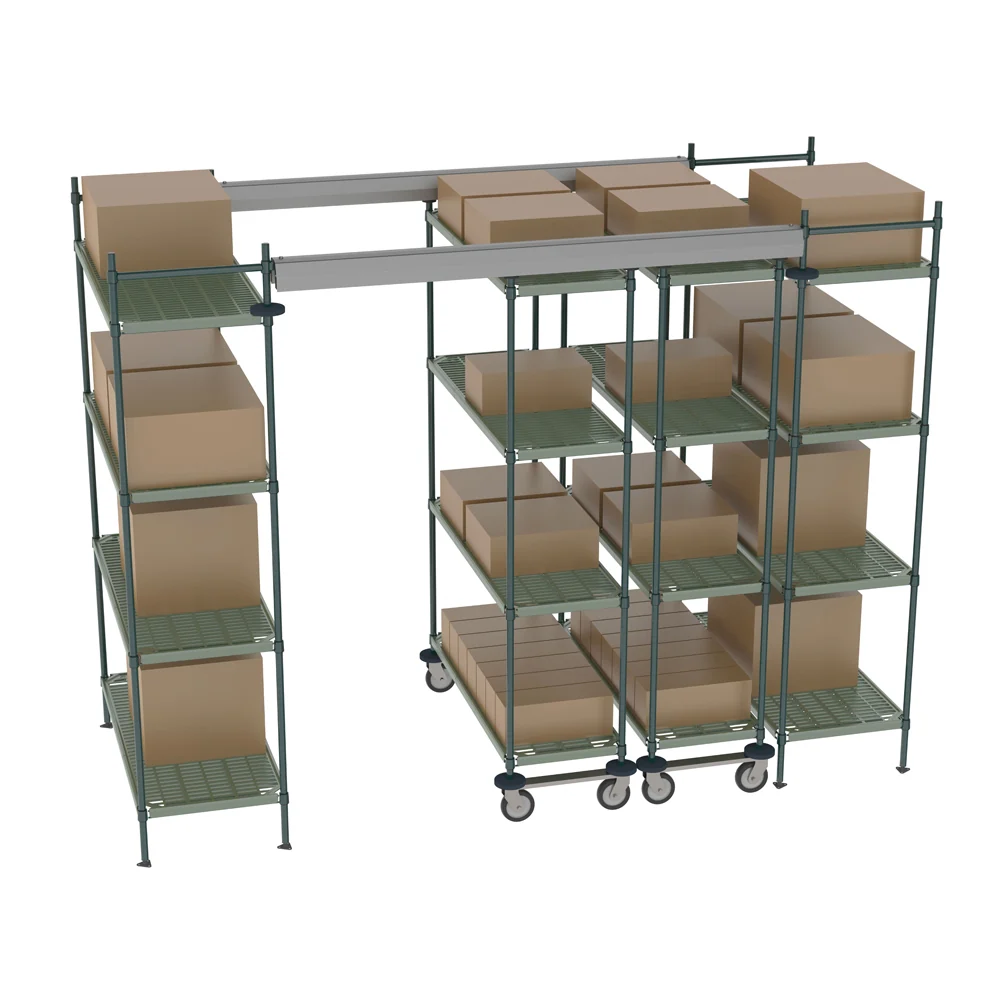48"d Metro Top-Track High-Density Shelving - Super Erecta Pro - Image 4