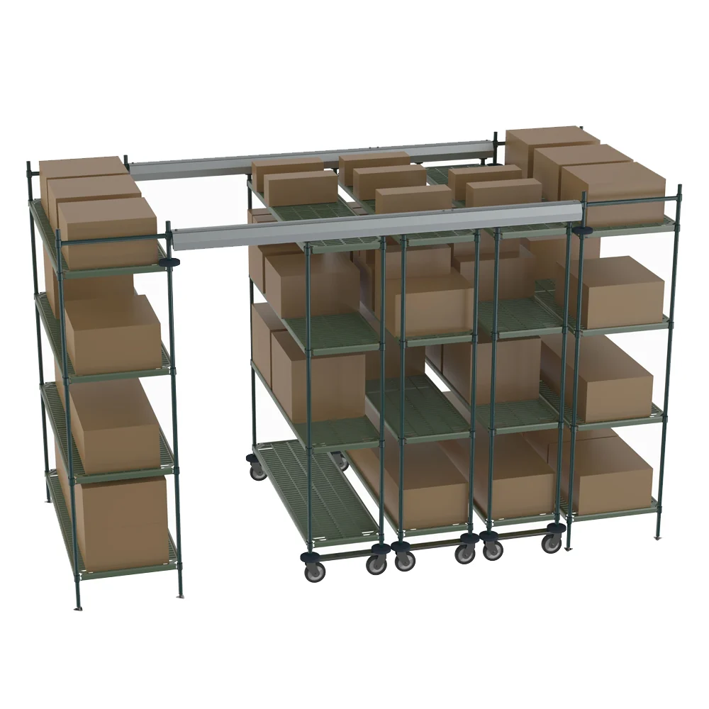 60"d Metro Top-Track High-Density Shelving - Super Erecta Pro - Image 4