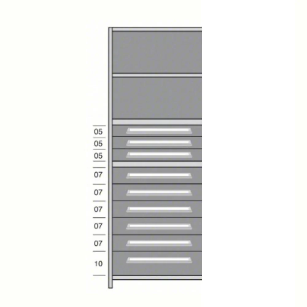 Lyon Closed Steel Shelving with 9 Modular Drawers - Add On Units - Image 3